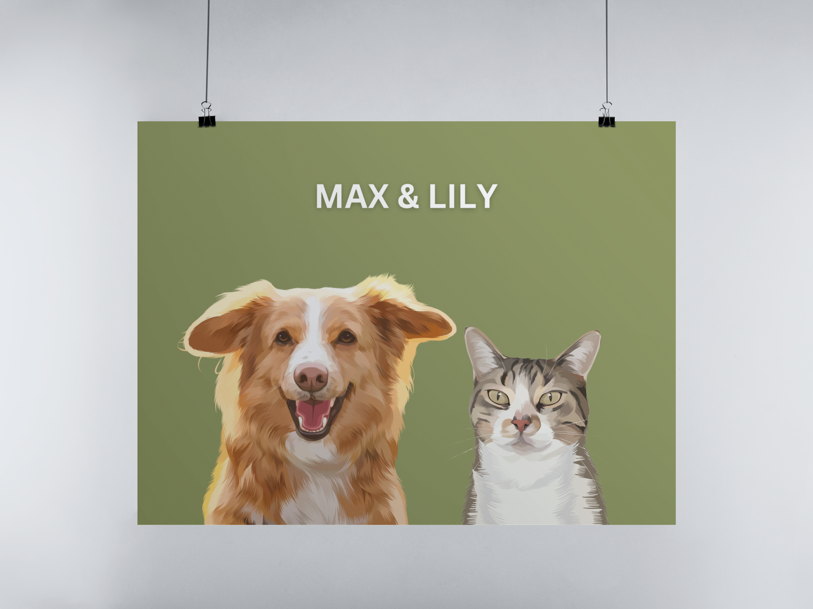 Two Pet Portrait Digital Print