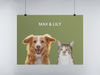 Two Pet Portrait Digital Print