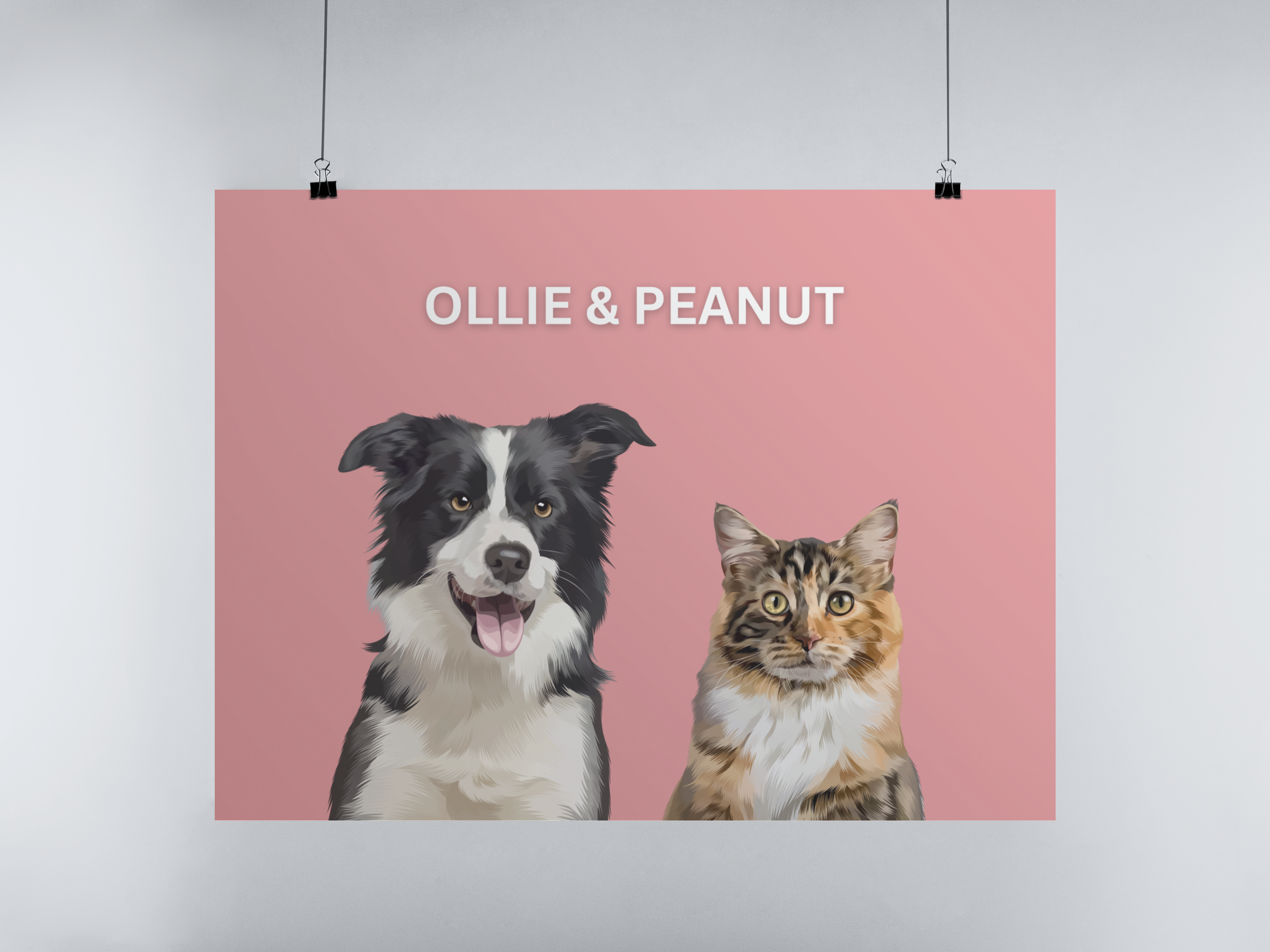 Two Pet Portrait Digital Print