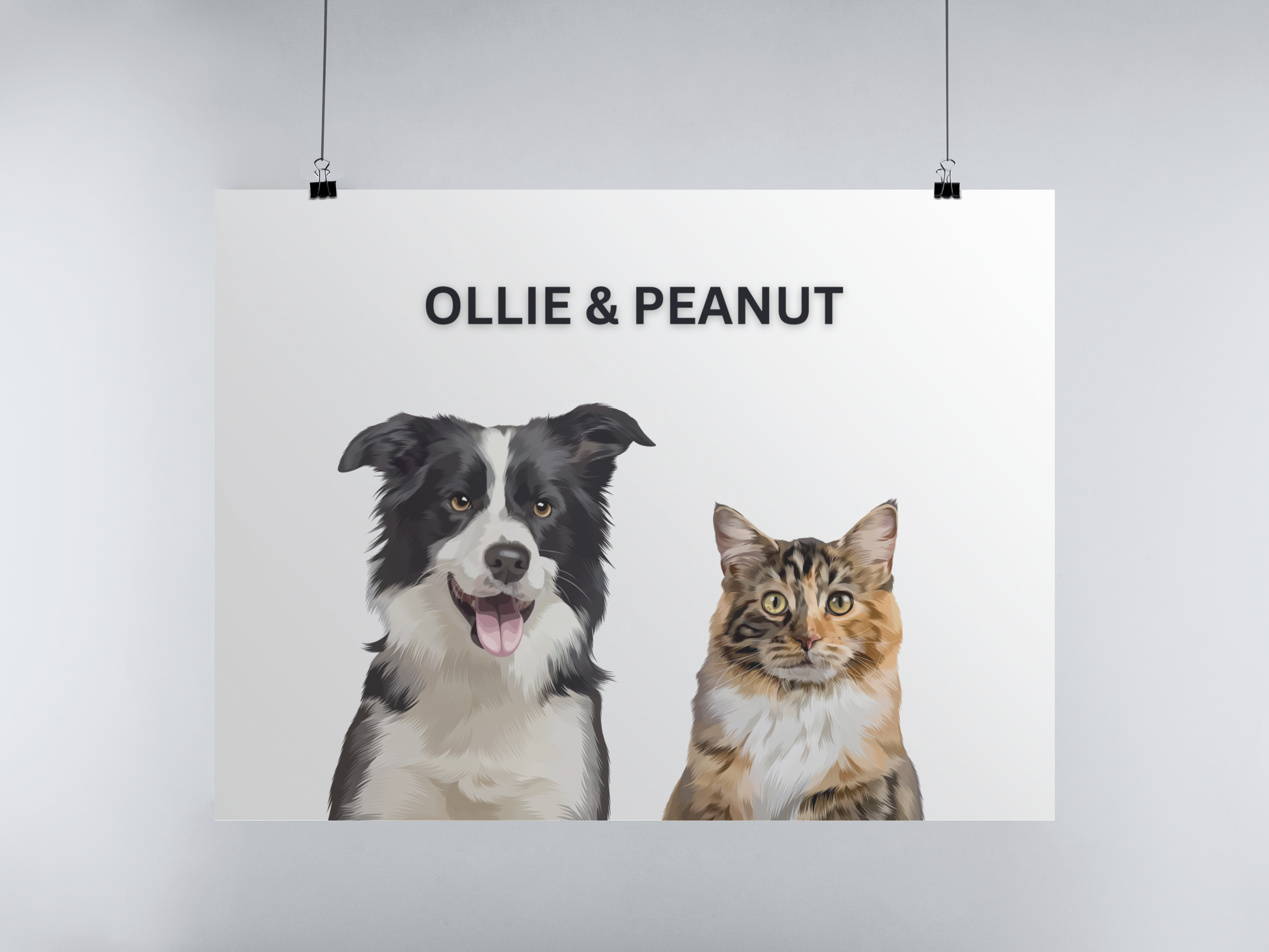 Two Pet Portrait Digital Print
