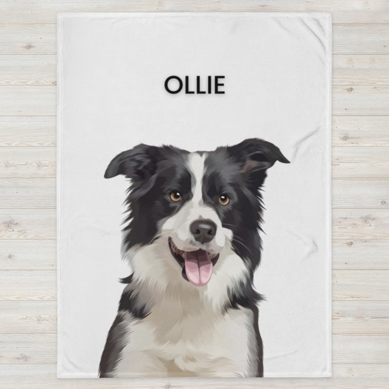 Personalized Pet Portrait Blanket
