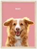 Wood Framed Personalized Pet Portrait