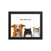 Wood Framed Three Pet Portrait
