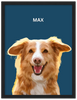 Wood Framed Personalized Pet Portrait