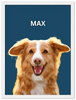Wood Framed Personalized Pet Portrait