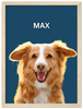 Wood Framed Personalized Pet Portrait