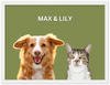 Wood Framed Two Pet Portrait