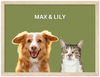 Wood Framed Two Pet Portrait