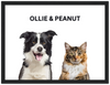 Wood Framed Two Pet Portrait